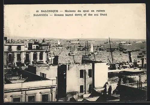 AK Salonica, Houses burnt down of the sea front