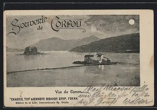 AK Corfou, Vue du Canon