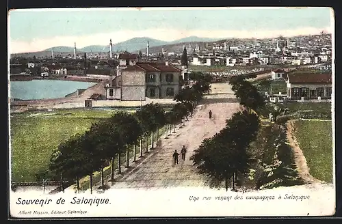 AK Salonique, Une rue venant des campagnes
