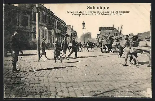 AK Salonique, Avenue des Champs et Route de Monastir