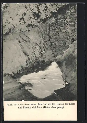 AK Puente del Inca, Interior de los Banos termales