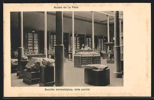 AK La Plata, Museo, Seccion mineralogica, Vista parcial
