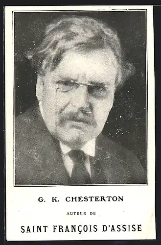 AK G. K. Chesterton, Auteur de Saint Francois d`Assise