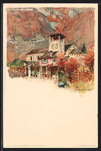 Künstler-AK Locarno, Blick auf San Vittore