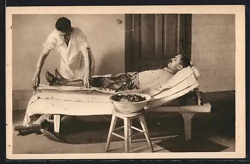 AK Bad Pistyan, Schlammpackung des Fusses