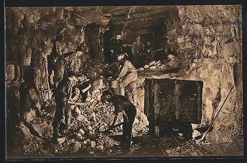 AK Strecken Verbreiterung im Gestein