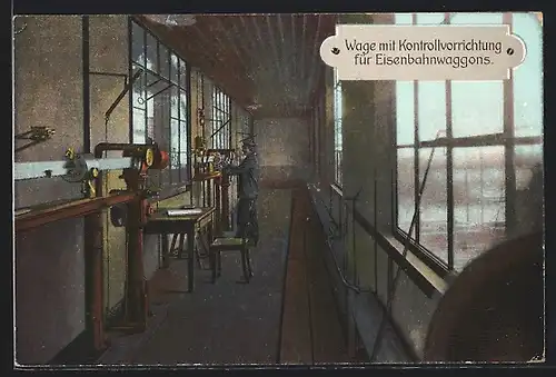 AK Wage mit Kontrollvorrichtung für Eisenbahnwaggons, Bergbau