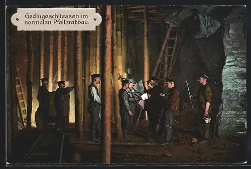 AK Gedingeschliessen im normalen Pfeilerabbau, Kohle