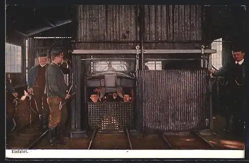 AK Einfahrt ins Kohlebergwerk