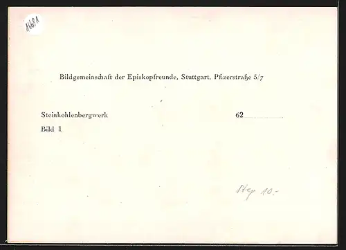 Künstler-AK Steinkohlebergwerk, Bohrung der Schächte, Bild 1