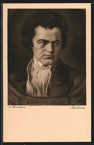 Künstler-AK Komponist Beethoven in jungen Jahren