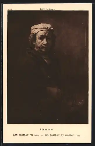 Künstler-AK Rembrandt, His Portrait by himself 1660