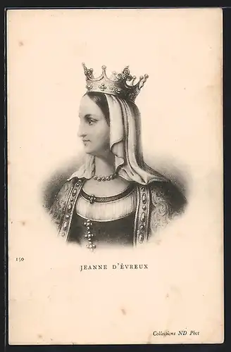 AK Jeanne D` Èvreux von Frankreich