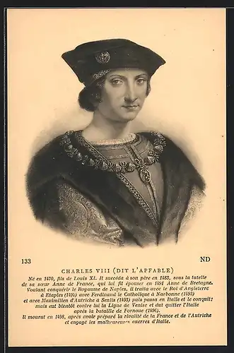 AK Charles VIII, dit l`Affable, fils de Louis XI