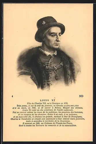 AK Portrait von Louis XI von Frankreich