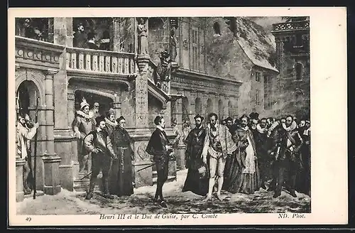Künstler-AK Henri III et le Duc de Guise, par C. Comte