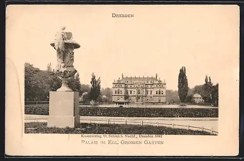 AK Dresden, Palais im Kgl. Grossen Garten