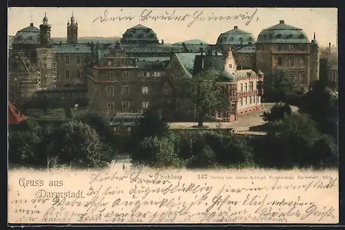 AK Darmstadt, Blick auf das Schloss