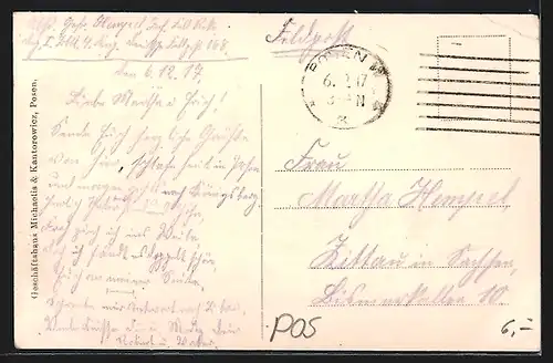 AK Posen, Springbrunnen vorm Stadttheater