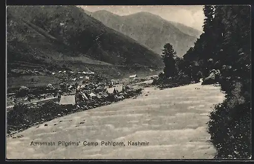 AK Pahlgam /Kashmir, Amarnath Pilgrims` Camp Pahlgam