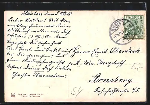 Künstler-AK Friedrich Perlberg: Damascus, Stadtansicht mit Reiter und Kamel