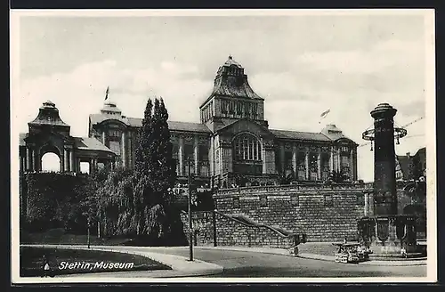 AK Stettin, Ortspartie am Museum
