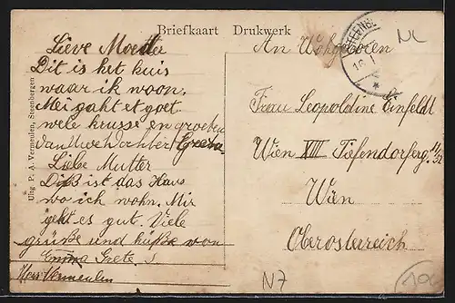 AK Steenbergen, Blauwstraat, begin