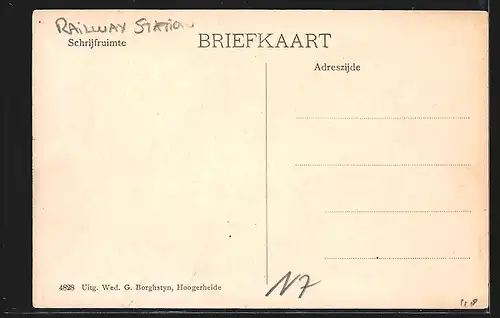 AK Hoogerheide, Dorpstraat, Railway Station