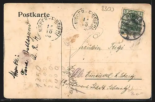 AK Pirna a. E., Partie an der Gartenstrasse