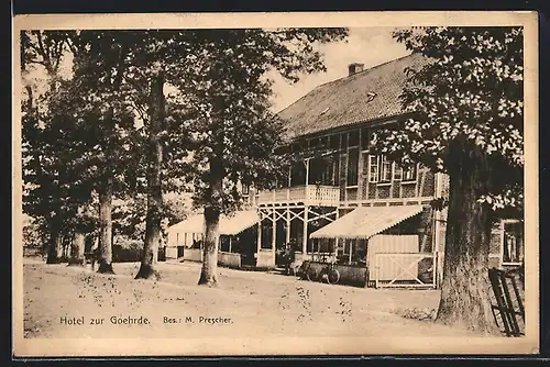 AK Goehrde, Hotel an einer Allee