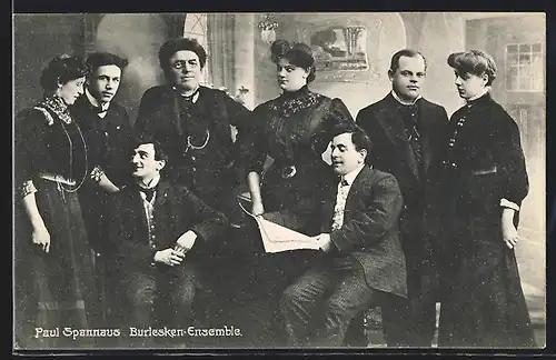 AK Paul Spannaus Burlesken-Ensemble