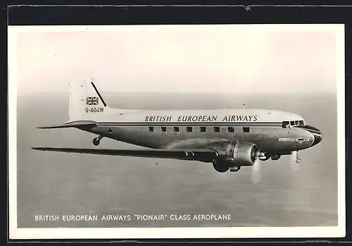 AK Verkehrsflugzeug vom Typ Pionair der British European Airways