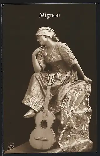 AK Mignon, Mädchen mit Gitarre