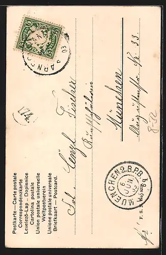 AK Herbst, Mädchen im Fellkleid mit Weintrauben