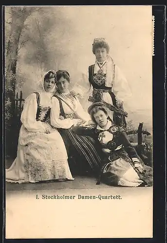 AK Mitglieder des Stockholmer Damen-Quartett