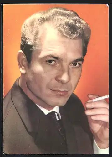 AK Schauspieler Otto Mellies Beim Rauchen