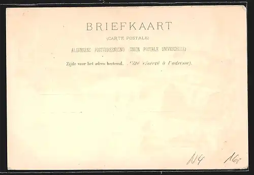 Lithographie Arnhem, Grand Hotel des Pays-Bas-Thieme, Lauwersgracht, Groote Markt en Groote Kerk