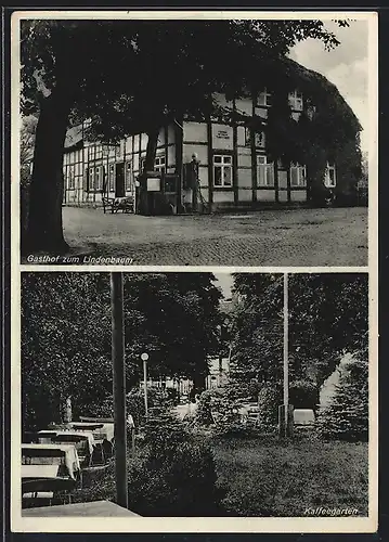 AK Wendhausen / Braunschweig, Gasthof zum Lindenbaum, Inh. Robert Giesecke, Kaffeegarten