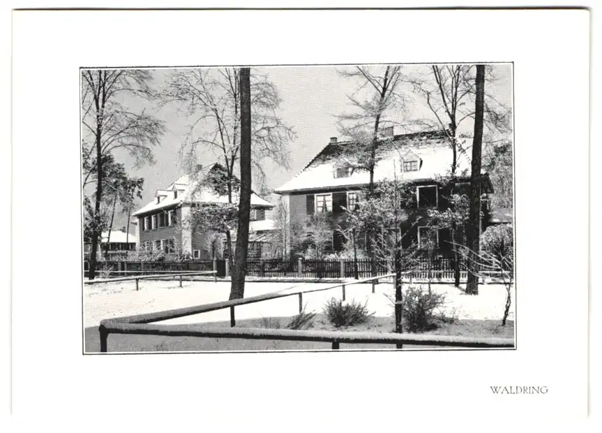 Fotoalbum mit 15 Lichtdrucken, Ansicht Karlsruhe, Hardtwald-Siedlung, Friedrich-Wolff-Str., Hindenburgstr., Waldring 4