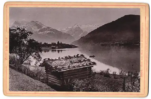 Fotografie Römmler & Jonas, Dresden, Ansicht Zell am See, Ortsansicht mit Seeblick und Kitzsteinhorn