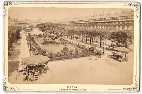 Fotografie unbekannter Fotograf, Ansicht Paris, Le Jardin du Palais Royal