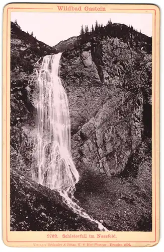 Fotografie Römmler & Jonas, Dresden, Ansicht Wildbad Gastein, Schleierfall im Nassfeld, Wasserfall