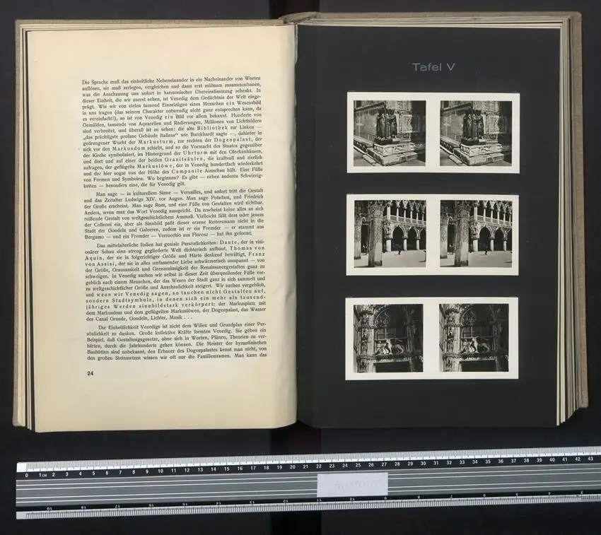 Raumbildalbum mit 60 Raumbildaufnahmen, Ansicht Venedig, 1935, Berlag Otto Schönstein, Grossformat 21 x 30cm 1