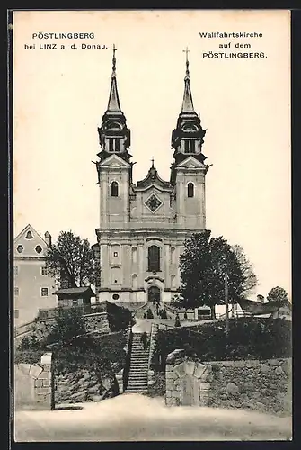 AK Linz a. d. Donau, Wallfahrtskirche auf dem Pöstlingberg