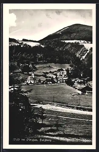 AK Wald im Pinzgau, Ortsansicht mit Umgebung