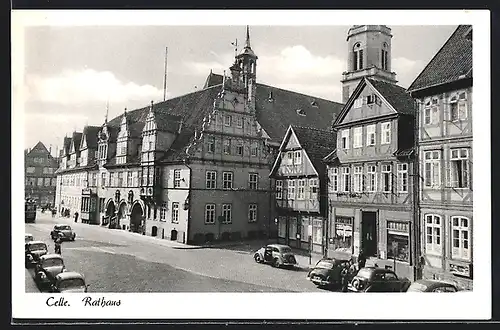 AK Celle, Rathaus und Bücherladen