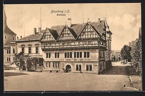 AK Blomberg i. L., Blick zum Rathaus