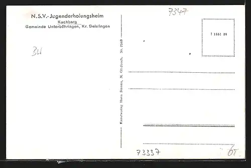 AK Kuchberg, Blick auf das N.S.V. Jugenderholungsheim