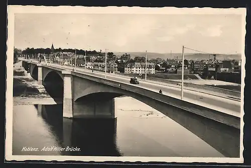 AK Koblenz, Blick auf die  Brücke