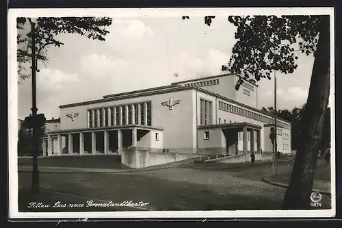 AK Zittau i. Sa., das neue Grenzlandtheater